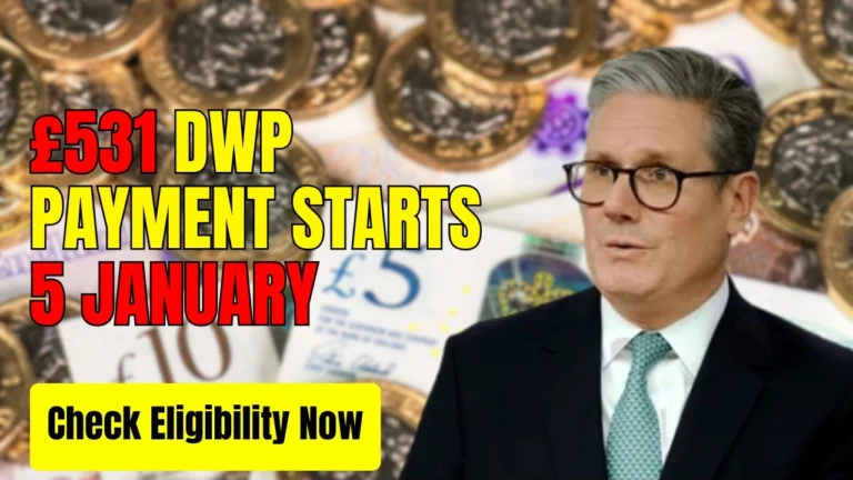 £531 DWP Payment Starts 5 January – Pensioners Urged to Check Eligibility Now