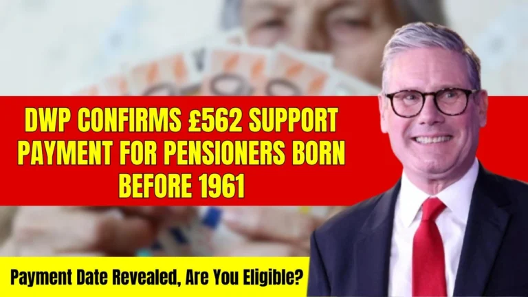 DWP Confirms £562 Support Payment for Pensioners Born Before 1961 – Eligibility, Dates, and Who Gets Paid