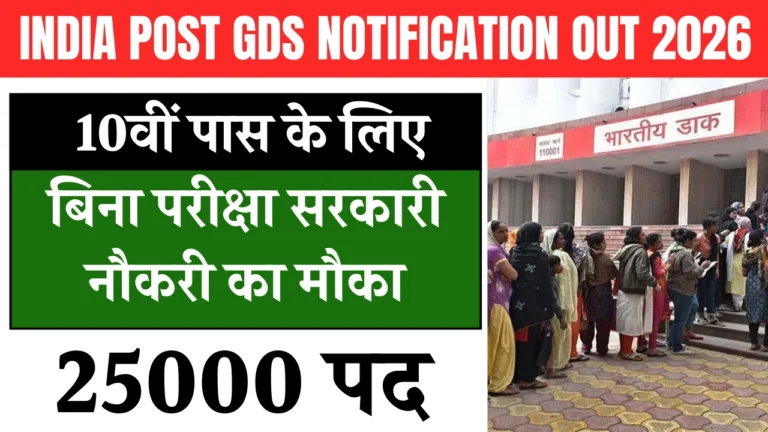 India Post GDS Notification Out 2026